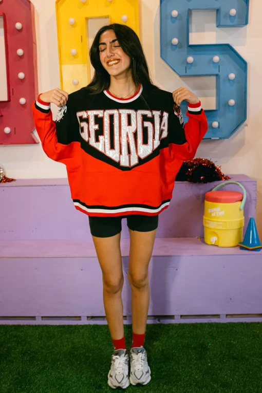 Licensed Two Toned Holographic Georgia Sweatshirt