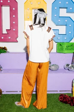 Licensed White & Burnt Orange Texas Longhorn Jersey Tee