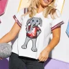 Licensed White & Crimson Alabama Elephant Jersey Tee