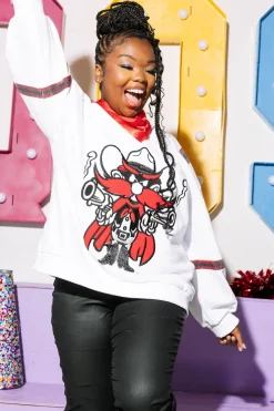 Licensed- White, Black & Red Texas Tech Raider Red Jersey Sweatshirt
