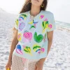 Light Blue Colorblock Shell Tee