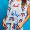 Light Blue 'Red, White & Brew' Sweater Vest