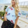 Light Blue Sunglass Tee