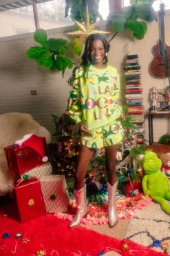 Light Green Falala With Garland Sweatshirt