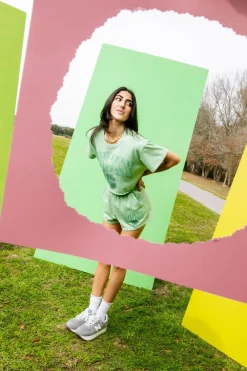 Light Green 'Lucky' Short Sleeve Top