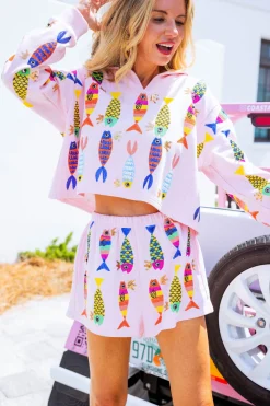 Light Pink Crowned Fish Short