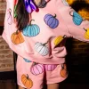 Light Pink Multi Pumpkin Shorts