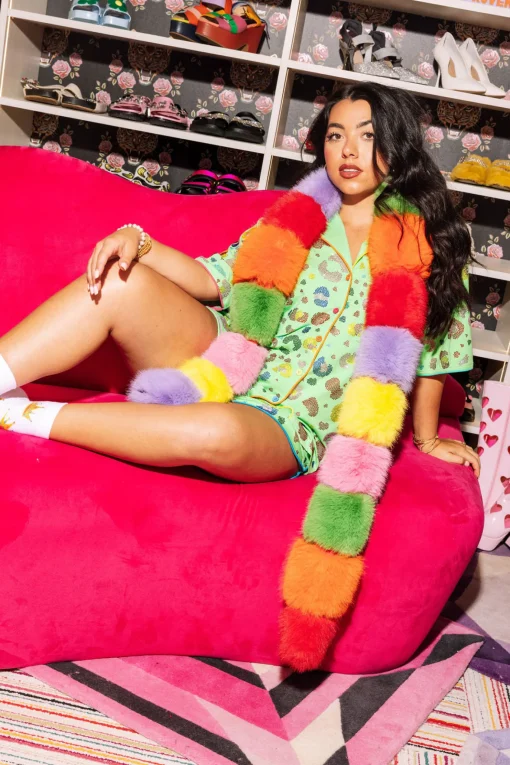 Lime Green Leopard PJ Short