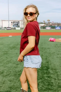 Maroon & Gold Baseball Tee