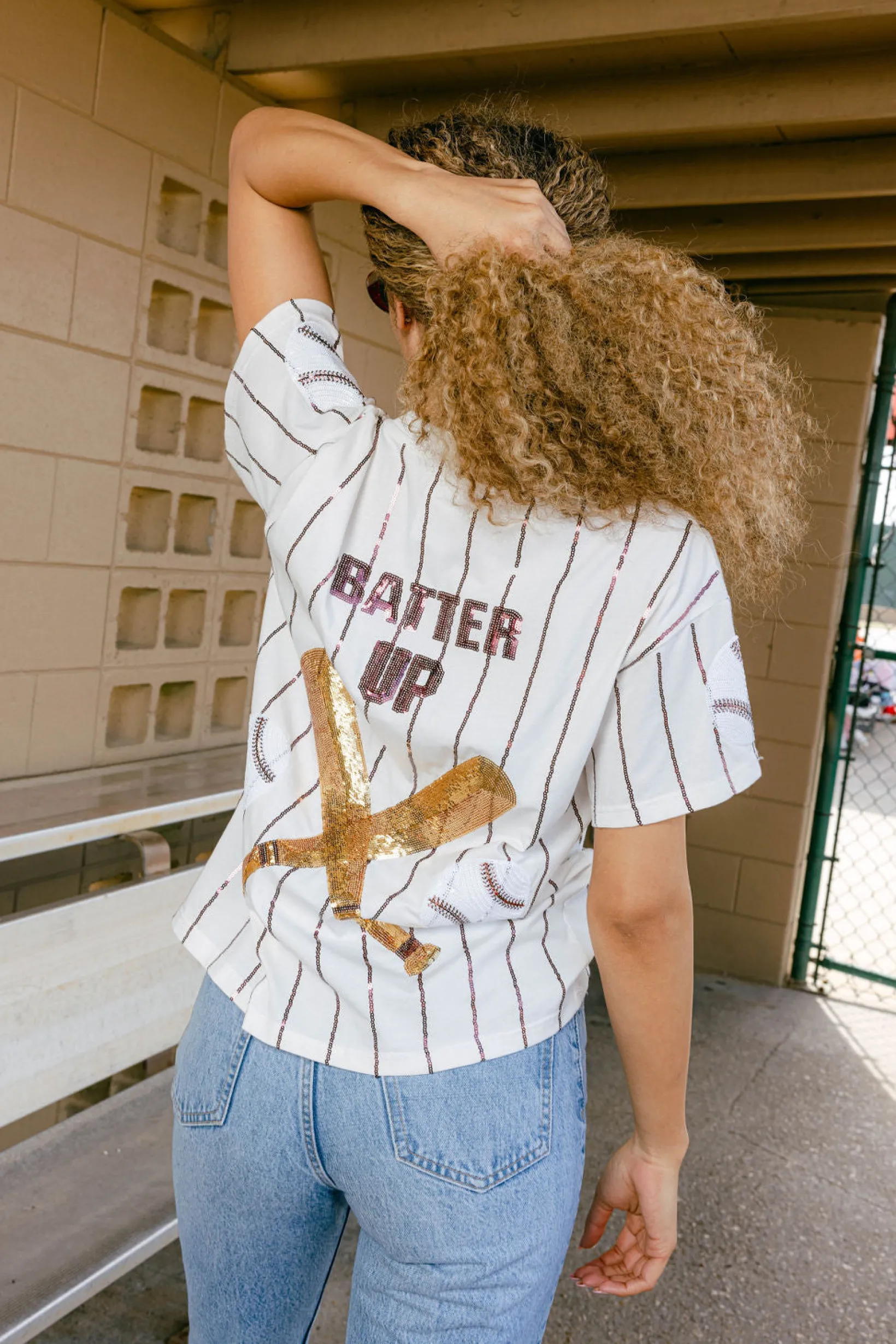 Maroon Batter Up Tee