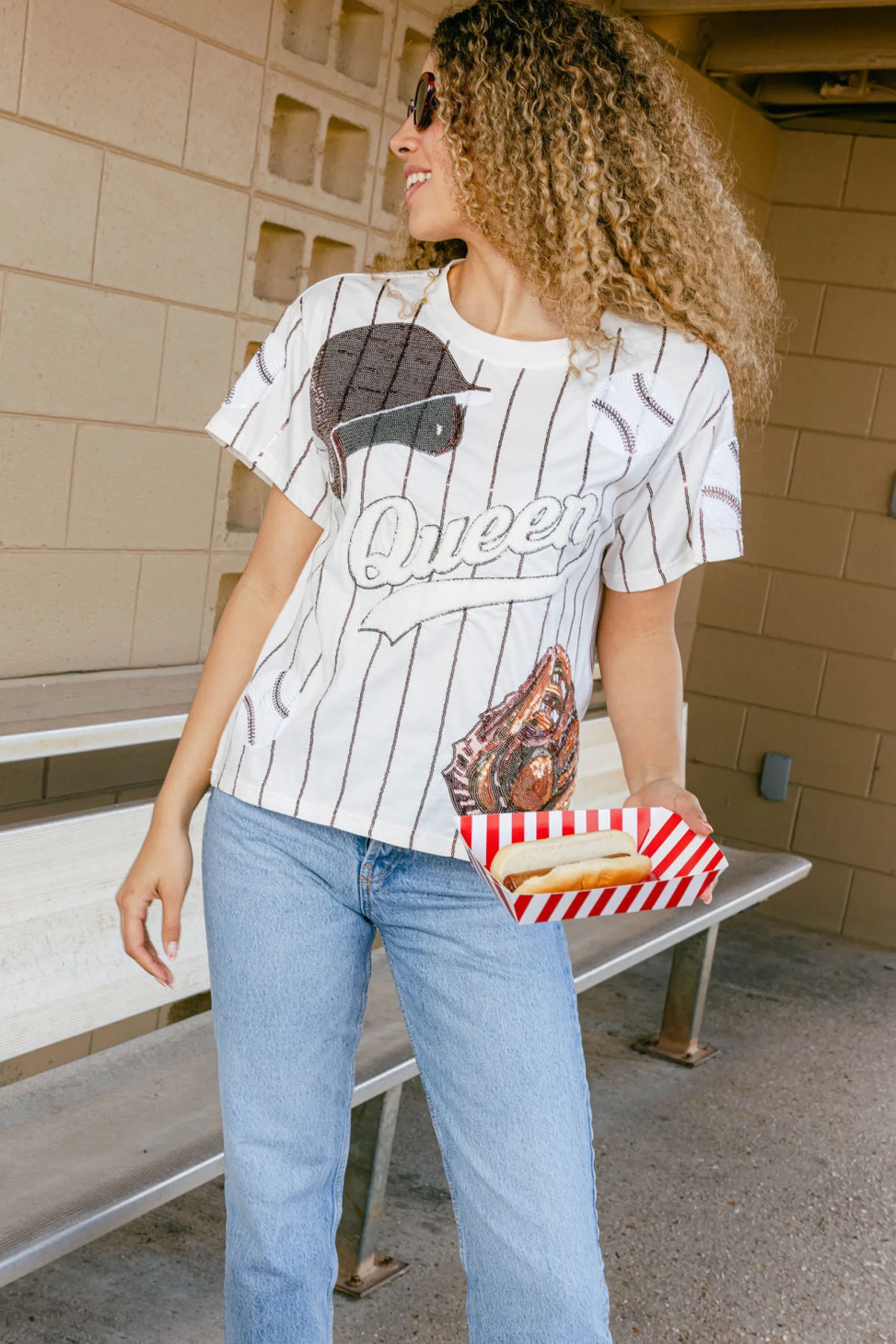 Maroon Batter Up Tee