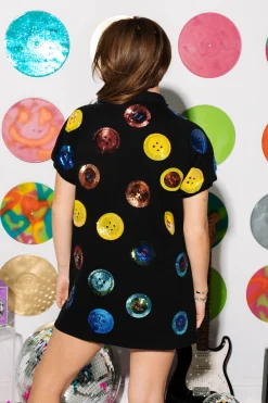 Mega Button Dress