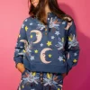 Midnight Blue Stars & Moon Henley Short
