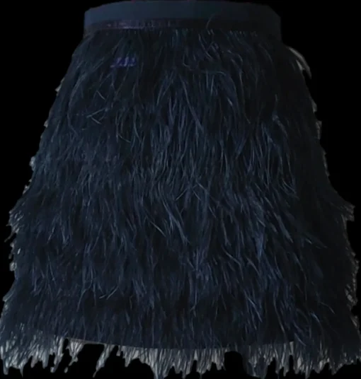 Navy Feather Skirt