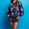 Navy, Red, White & Blue Bow Short