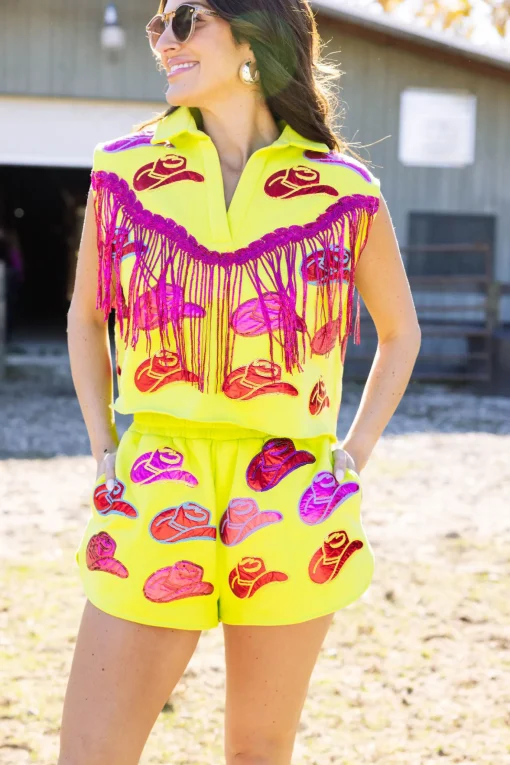 Neon Green Cowboy Hat Short