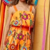 Neon Orange Sequin Piñata Tank