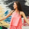 Neon Pink Rhinestone Cluster Swing Short