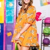 Orange Asymmetrical Tiger Dress