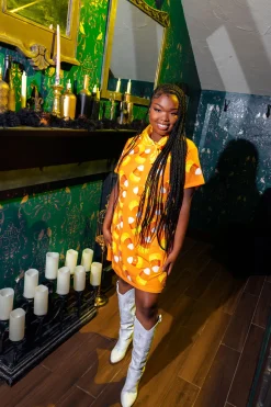 Orange Candy Corn Tee Dress