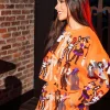 Orange Spooky Dancers Shorts