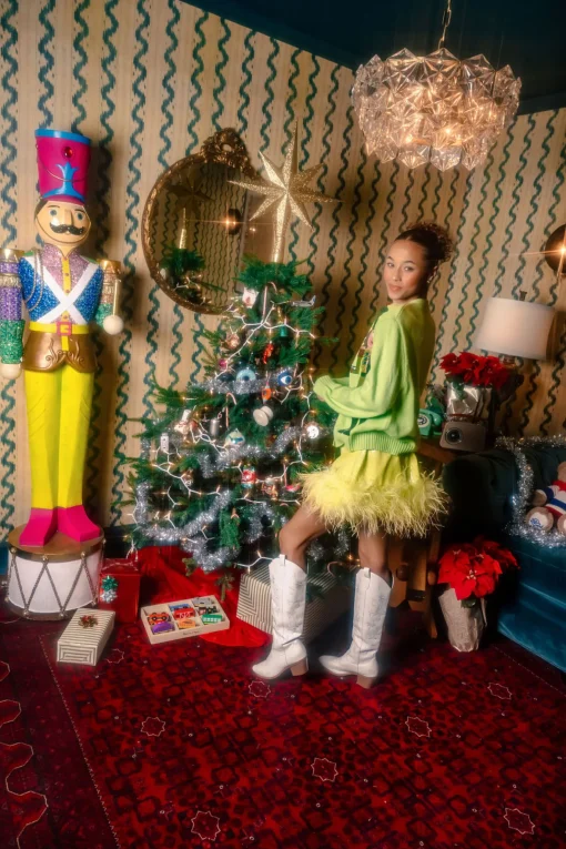 Pale Green Martini Nutcracker Cardigan