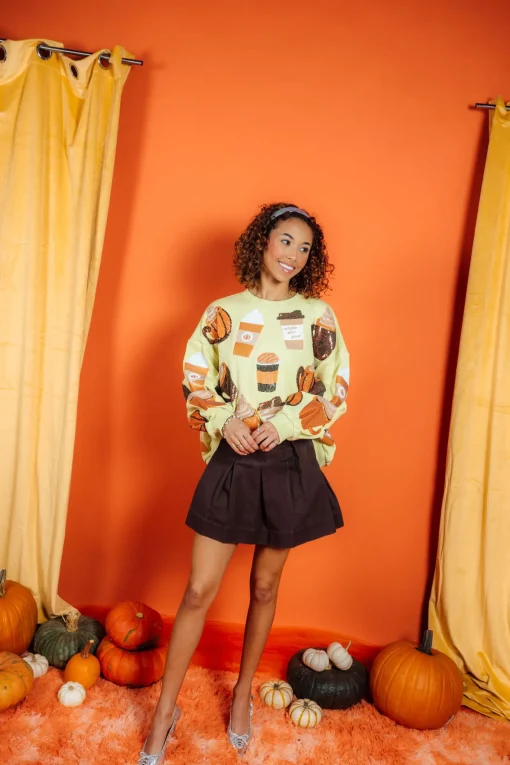 Pale Green Pumpkin Spice Queen Sweatshirt