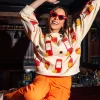 Pale Yellow Spritz Queen All Over Sweatshirt
