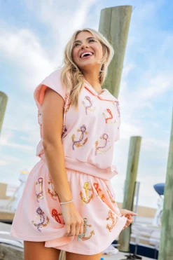 Peach Pearl Anchor Skort