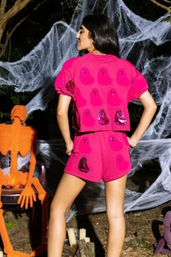 Pink Fuzzy Ghost Top