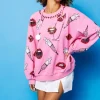 Pink Lip & Syringe Sweatshirt