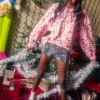 Pink Multi Jeweled Christmas Lights Sweatshirt