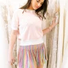 Pink Rainbow Glitter Dash Swing Shorts