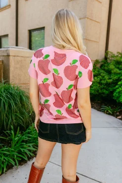 Pink Scattered Apple Tee