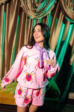 Pink Scattered Spider Sweatshirt