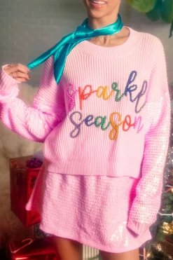 Pink Shard Sequin Skirt