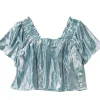 Powder Blue Pebble Flutter Top