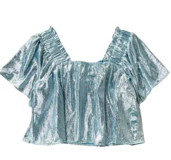 Powder Blue Pebble Flutter Top