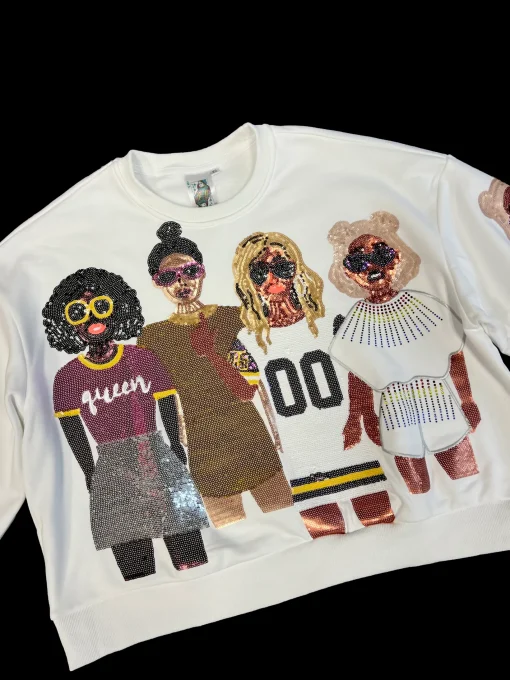 Purple & Gold Cheers Girl Sweatshirt