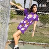 Purple Basketball Hoop Tee Dress