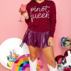 Purple Leather Swing Shorts