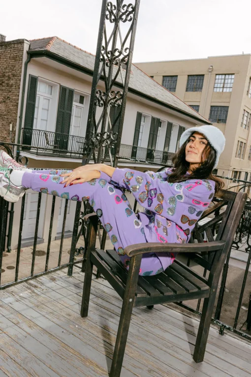 Purple Mardi Gras Sunglass Jogger