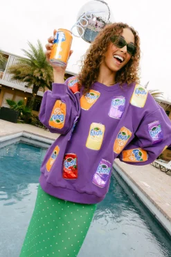 Purple Scattered Multi Fanta™ Can Sweatshirt