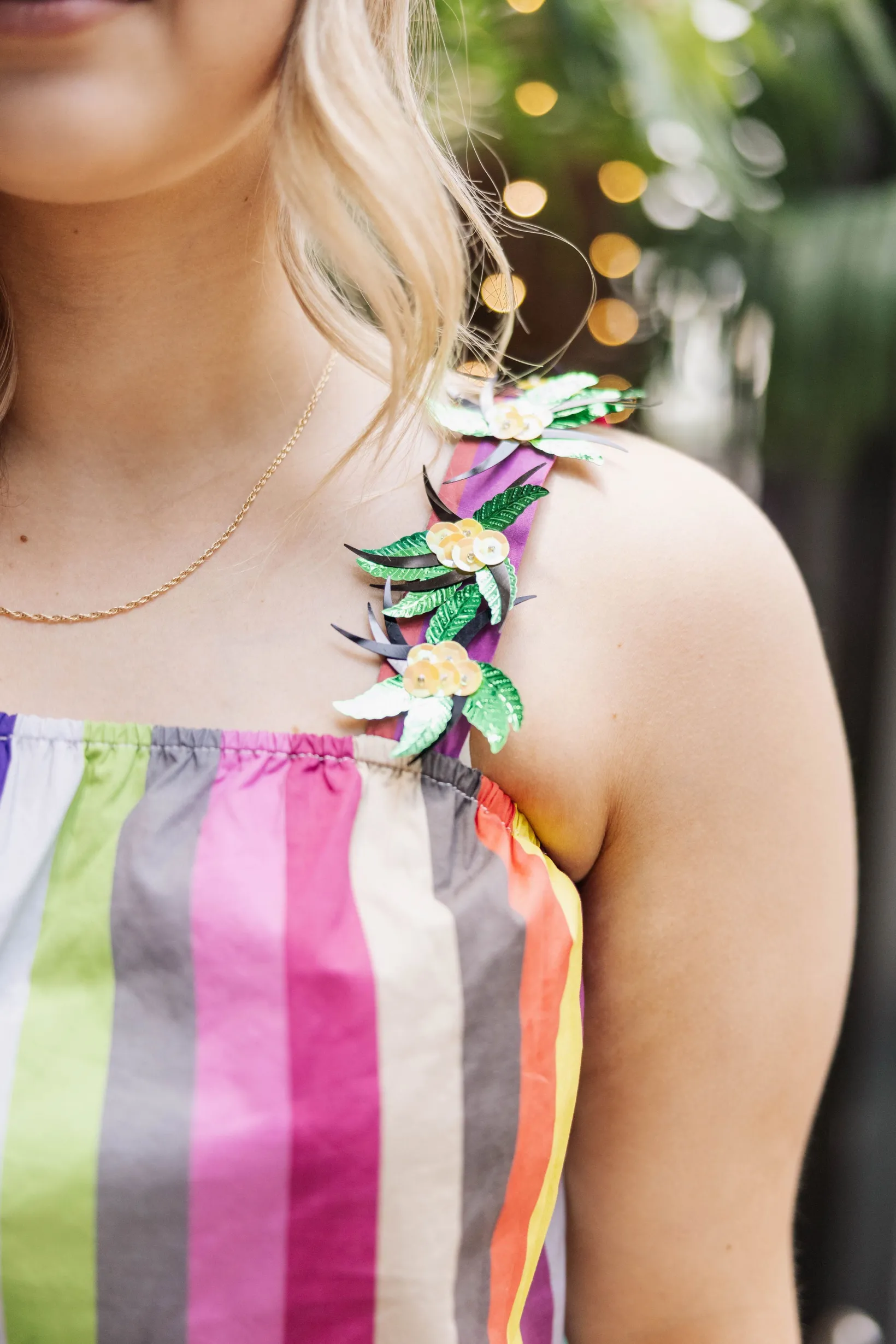 Rainbow Flower Strap Tank