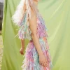 Rainbow Leather Fringe Rhinestone Top