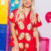 Red & Gold Football Romper