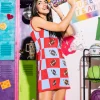 Red & Powder Blue Football Checkered Dress