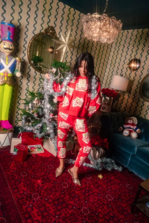 Red Letters To Santa Joggers