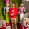 Red Metallic Santa Nutcracker Sweatshirt