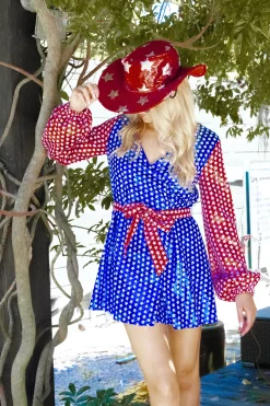 Red, White & Blue Star Dress